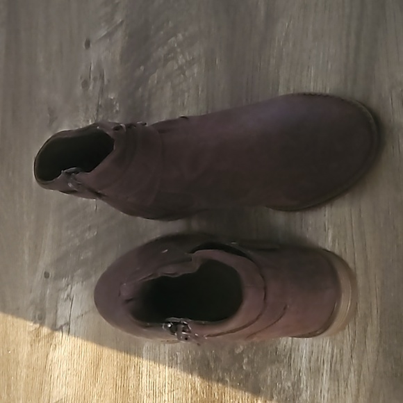 CLARKS CAMZIN DIME CUIR MARRON PONCE BOOTIES 5.5M - Picture 7 of 8